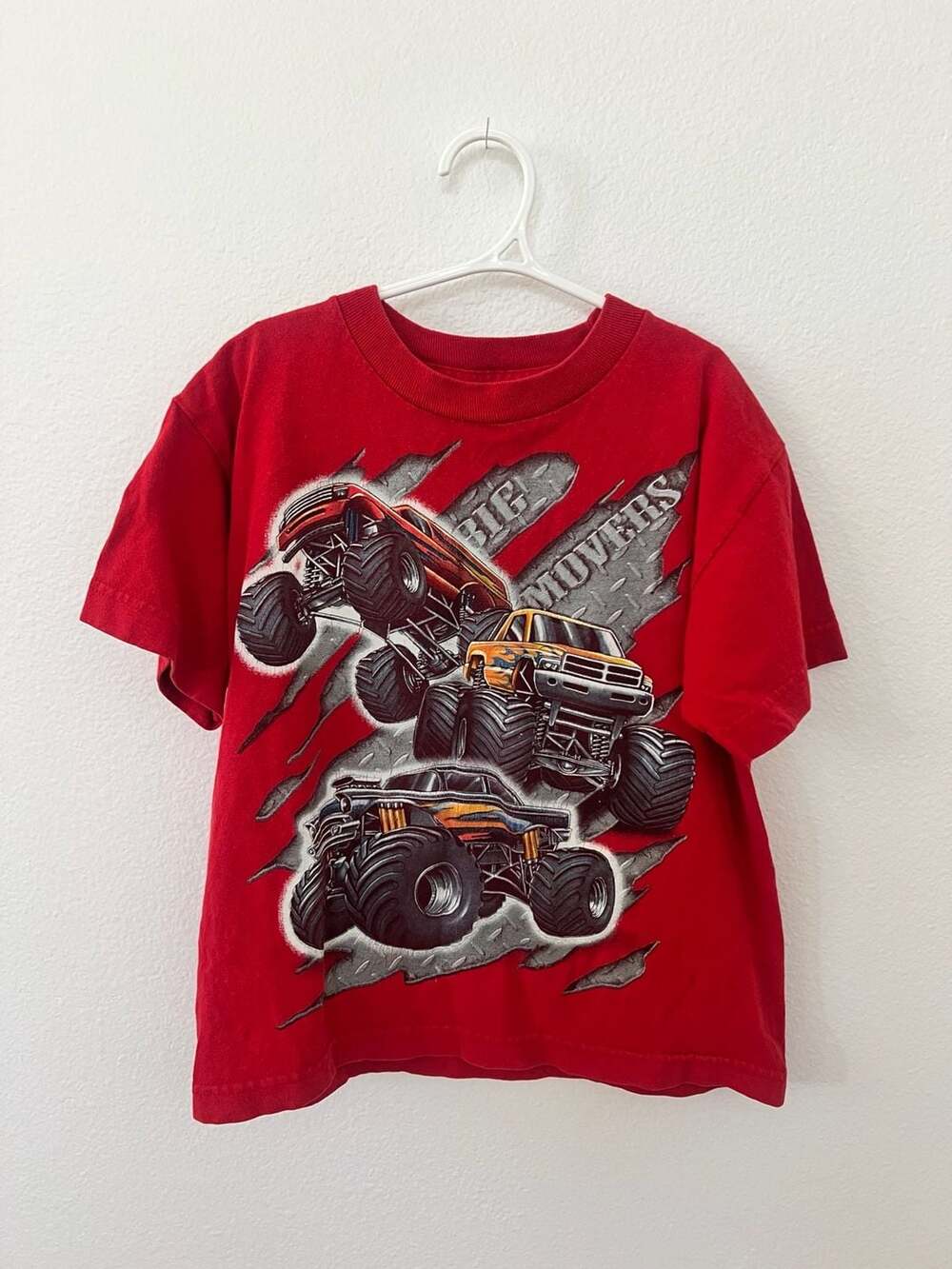 Big Movers Boys Monster Truck Graphic T-Shirt Red